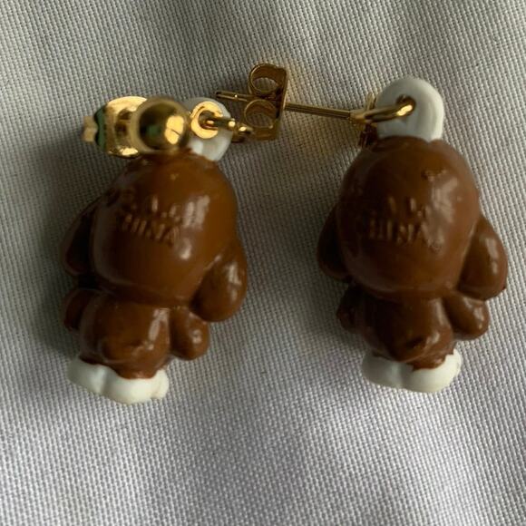 Resin Dog Puppy Brooch Pin and Plastic Dog Puppy Earrings Bundle - Picture 6 of 8